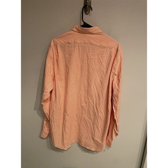 Polo Ralph Lauren Performance Stretch Long Sleeve Button Shirt XL Orange White - Picture 2 of 7